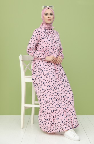 Pink Hijab Dress 1449-09