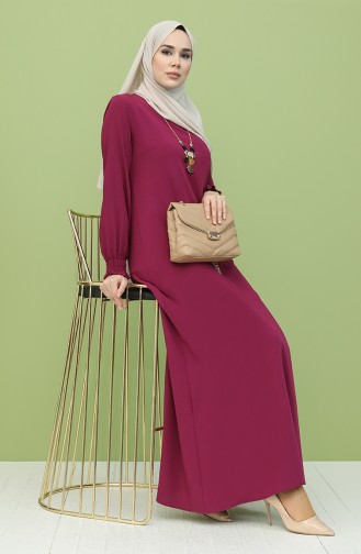 Plum Hijab Dress 1003-09