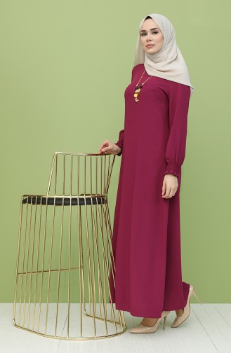 Plum Hijab Dress 1003-09