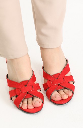 Red Summer Slippers 1362-08