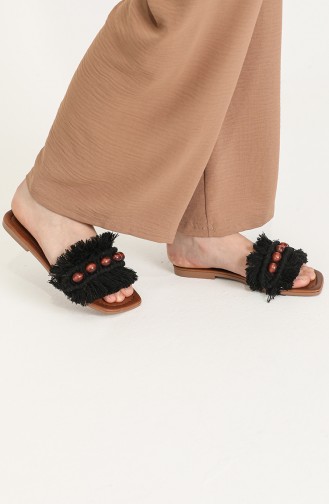 Black Summer slippers 03-03