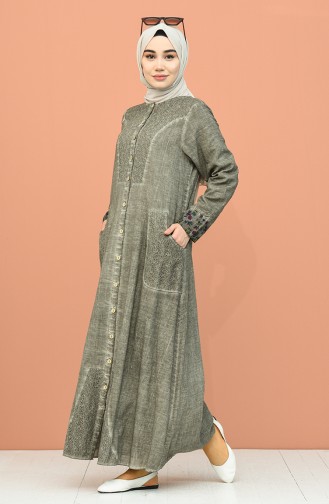 Dunkel-Nerz Hijab Kleider 4646-06