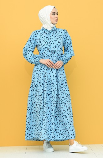 Blue Hijab Dress 1443-03