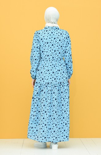 Blue Hijab Dress 1443-03