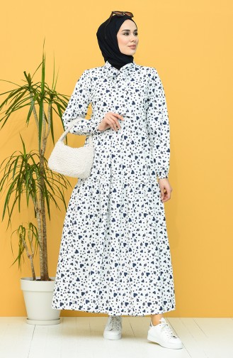 Robe Hijab Blanc 1443-10