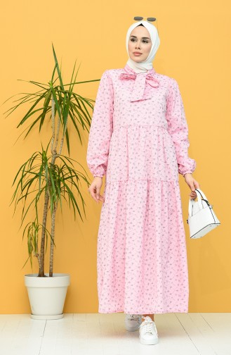 Pink Hijab Dress 1444-07