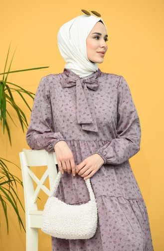 Plum Hijab Dress 1444-09