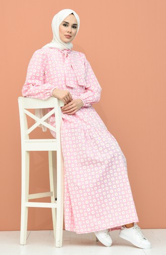 Pink Hijab Dress 1445-05