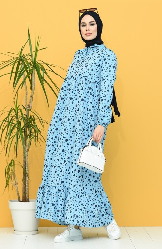 Robe Hijab Bleu Foncé 1449-01
