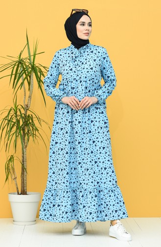 Robe Hijab Bleu Foncé 1449-01