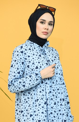 Robe Hijab Bleu clair 1449-03