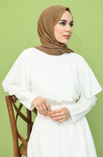 Naturfarbe Hijab Kleider 8313-01