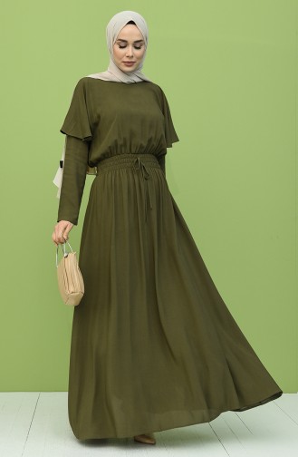 Green Hijab Dress 8313-05