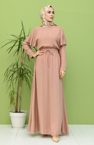 Dusty Rose Hijab Dress 8313-06