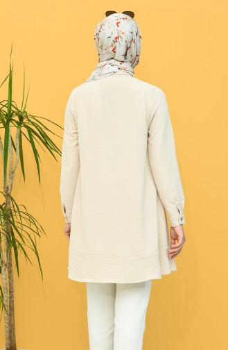 Düğmeli Tunik 1504-06 Taş