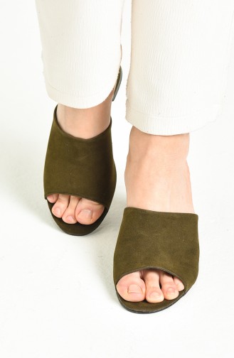 Green Summer Slippers 9103-34