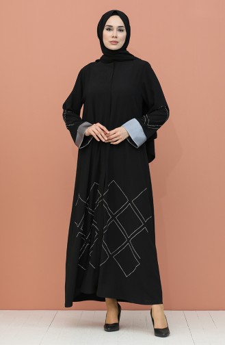 Gray Abaya 8039-01