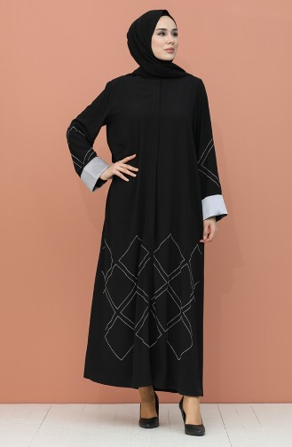 Gray Abaya 8039-01