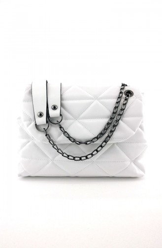 White Shoulder Bag 3579-09