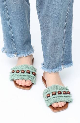 Sea Green Summer Slippers 03-02