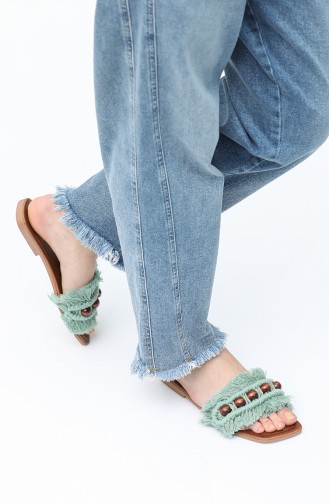 Sea Green Summer Slippers 03-02