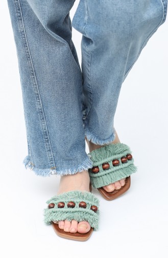 Sea Green Summer Slippers 03-02