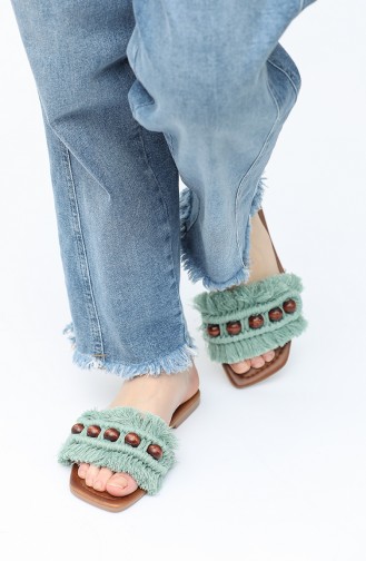 Sea Green Summer Slippers 03-02