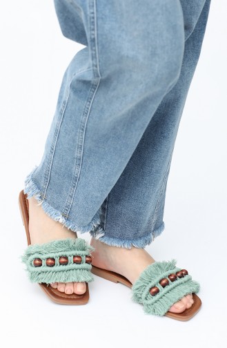 Sea Green Summer Slippers 03-02