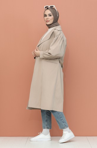 Beige Trench Coats Models 0111-01