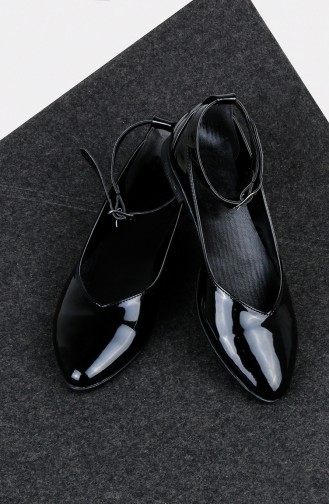 حذاء مسطح أسود 0184-05