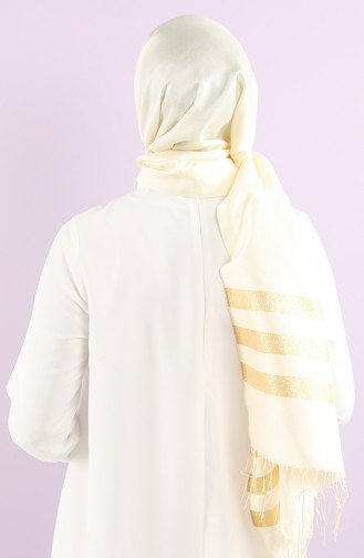 Cream Sjaal 15255-05