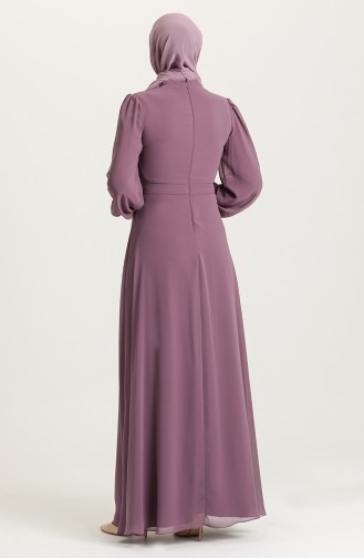 Habillé Hijab Lila Foncé 4858-01