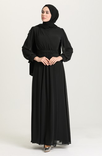 Habillé Hijab Noir 4858-02