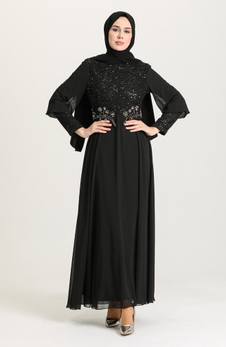 Habillé Hijab Noir 4213-01