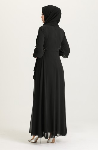 Schwarz Hijab-Abendkleider 4213-01