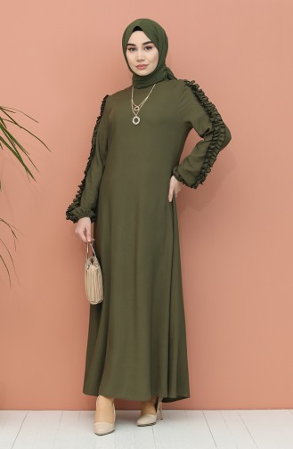 Green Hijab Dress 7004-03