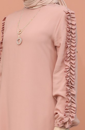 Robe Hijab Rose Pâle 7004-05