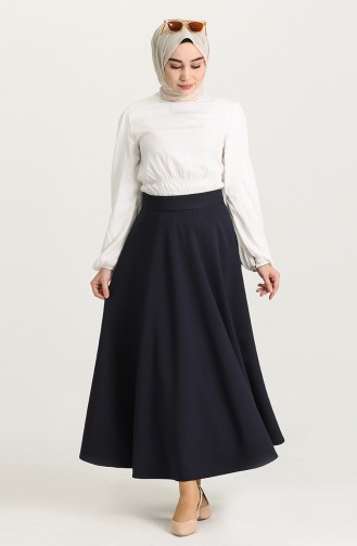 Navy Blue Skirt 1010021ETK-02