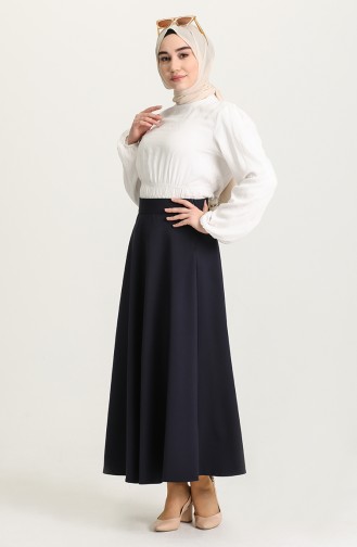 Navy Blue Skirt 1010021ETK-02