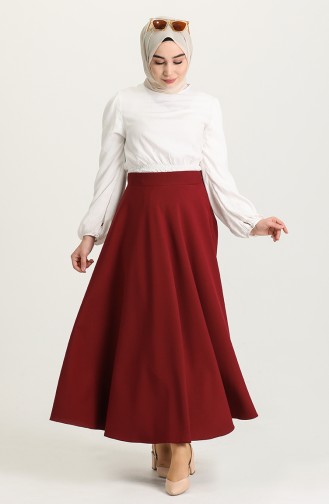 Claret Red Skirt 1010021ETK-07