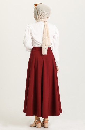 Claret Red Skirt 1010021ETK-07