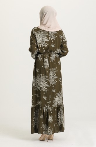 Khaki Hijab Dress 2154-05