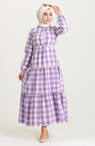 Violet Hijab Dress 5322-04