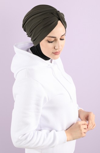 Khaki Praktischer Turban 1153-01