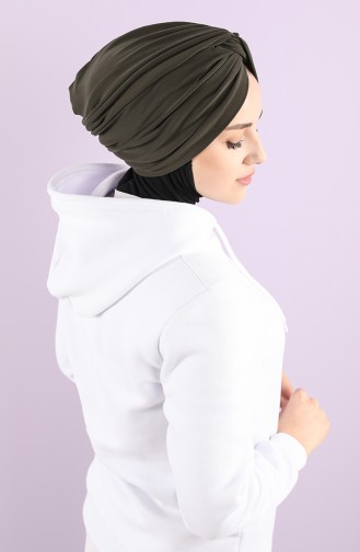 Khaki Praktischer Turban 1153-01