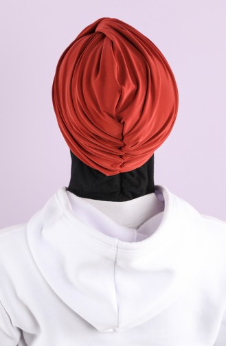 Ziegelrot Praktischer Turban 1153-08