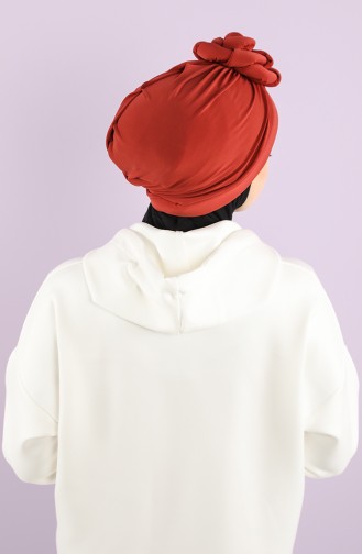 Turban Pret-a-Porter Couleur brique 1154-02