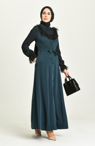 Oil Blue Abaya 1789-04