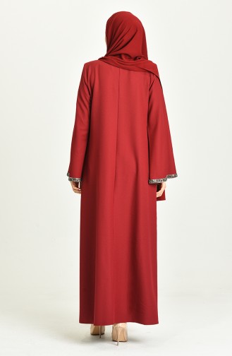 Claret red Abaya 4216-02