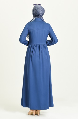 Indigo Hijab Dress 3252-02